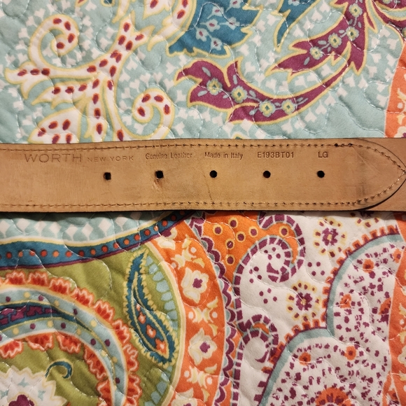 WORTH Genuine Leather Studded Belt Made in Italy | Size Large - Picture 11 of 14